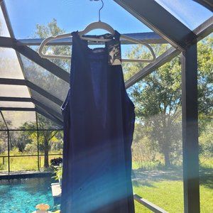 Navy Blue Halter Dress